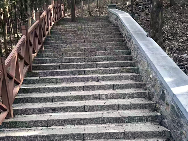 臺階石鋪裝案例 | 嘉祥志遠石材景區登山步道工程