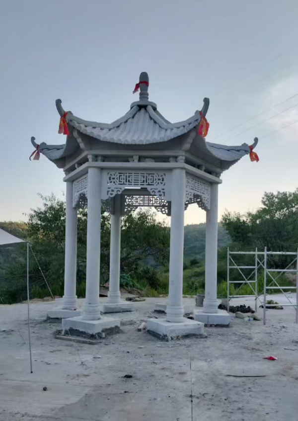 庭院青石石亭子 - 嘉祥志遠石材有限公司