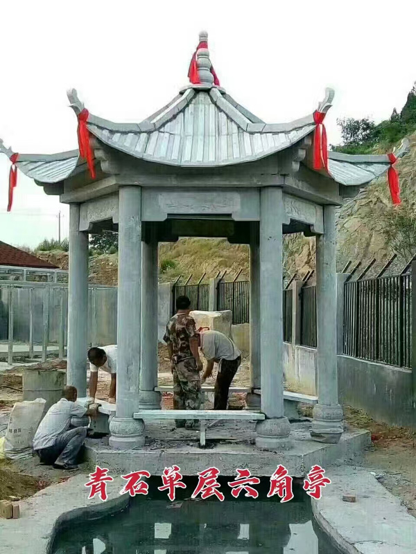 景區青石石亭子 - 嘉祥志遠石材有限公司