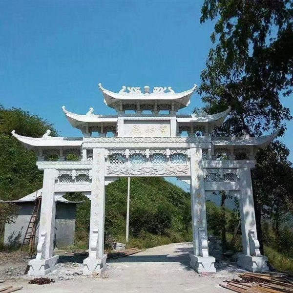 村口青石石牌坊 - 嘉祥志遠石材有限公司
